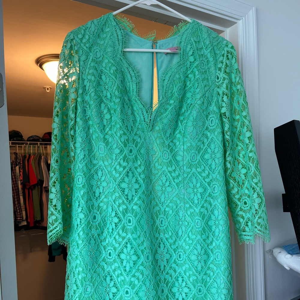 Lilly Pulitzer Meryl Poolside Blu Lace Dress Size 6
